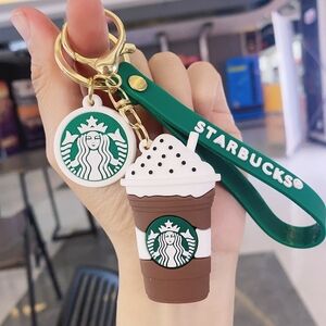 Starbucks Brown Coffee Cup Keychain/Bag Charm